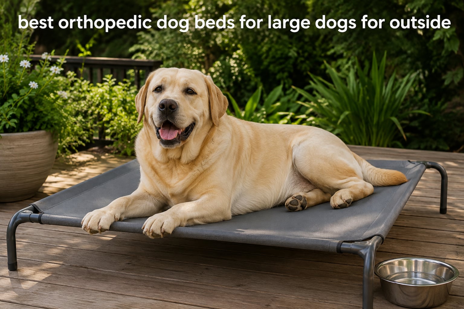 best orthopedic dog beds for large dogs for outside