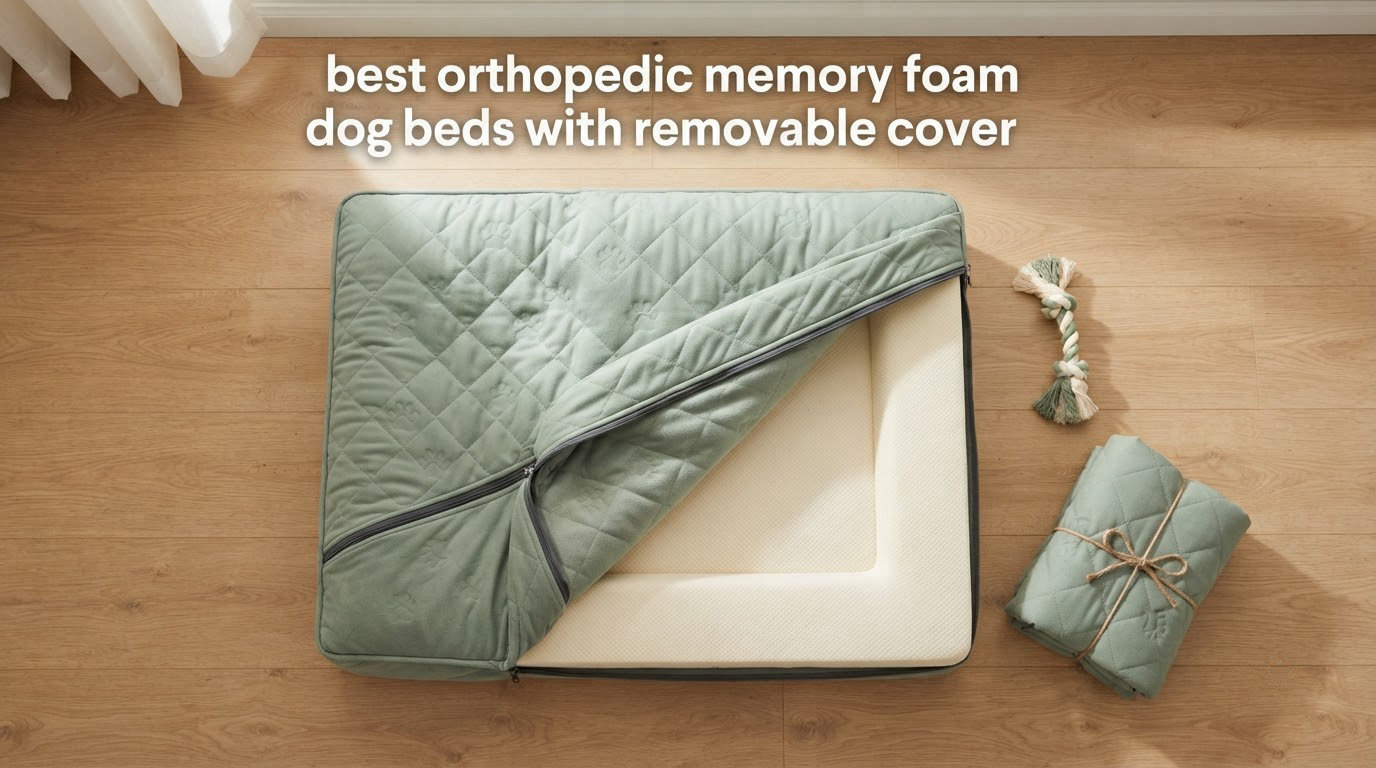 best orthopedic memory foam dog beds with removable cover