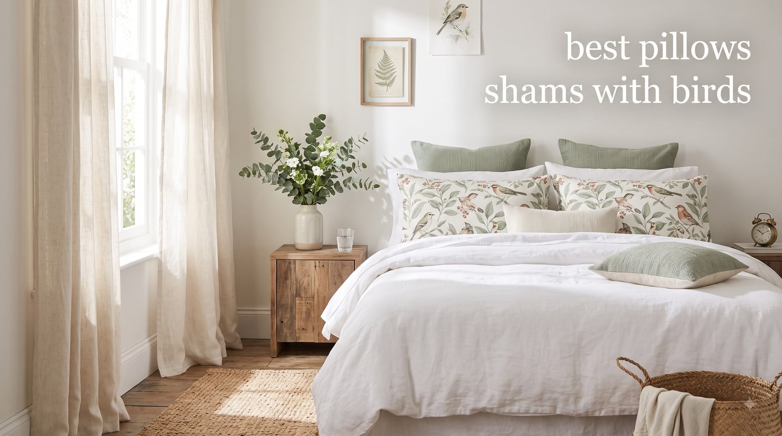 best pillows shams with birds