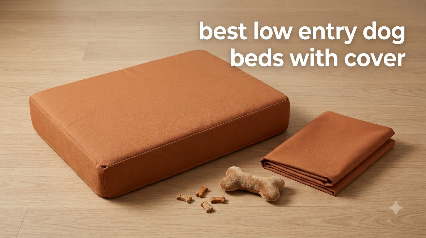 best low entry dog beds with cover