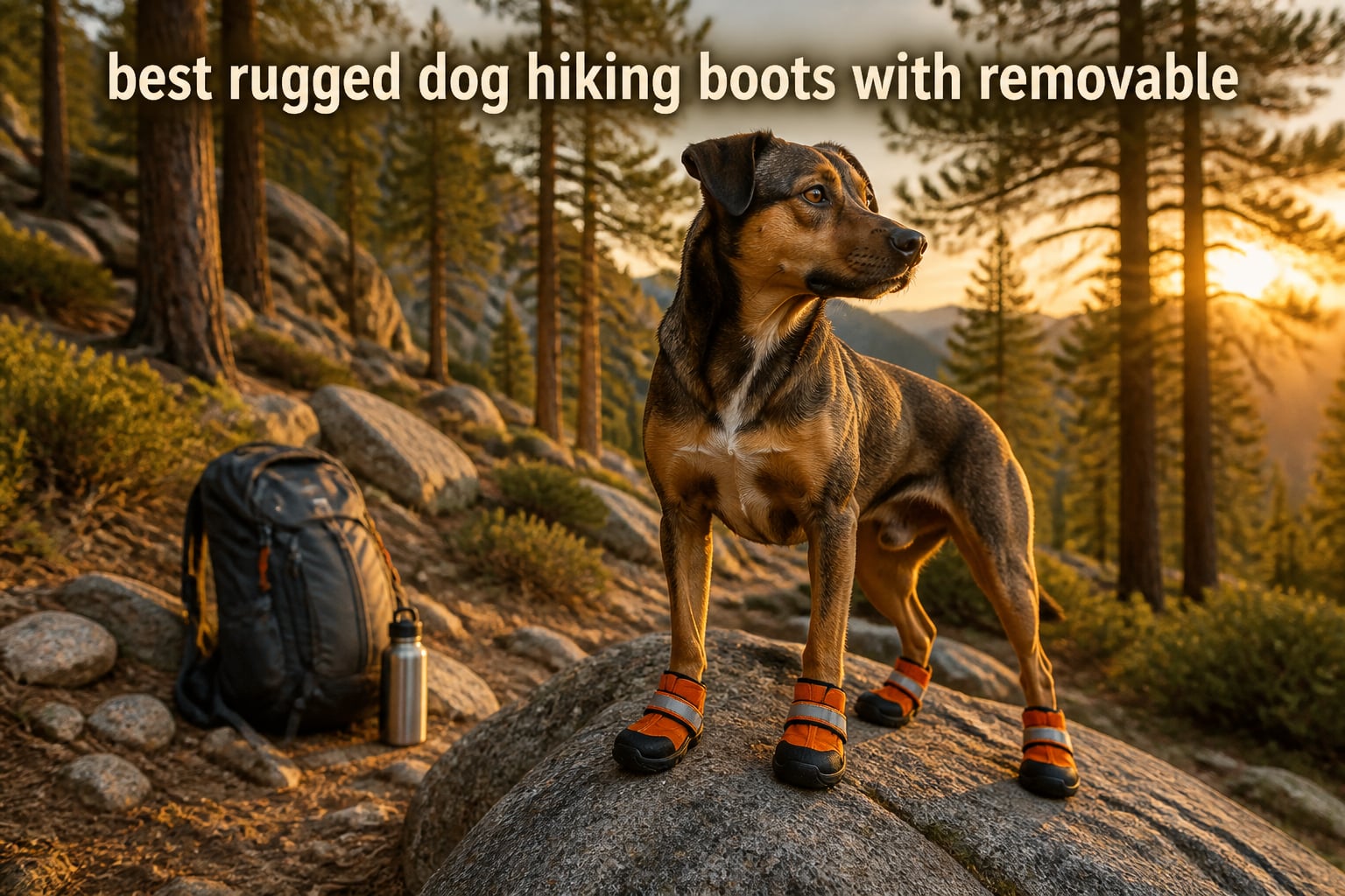 best rugged dog hiking boots with removable