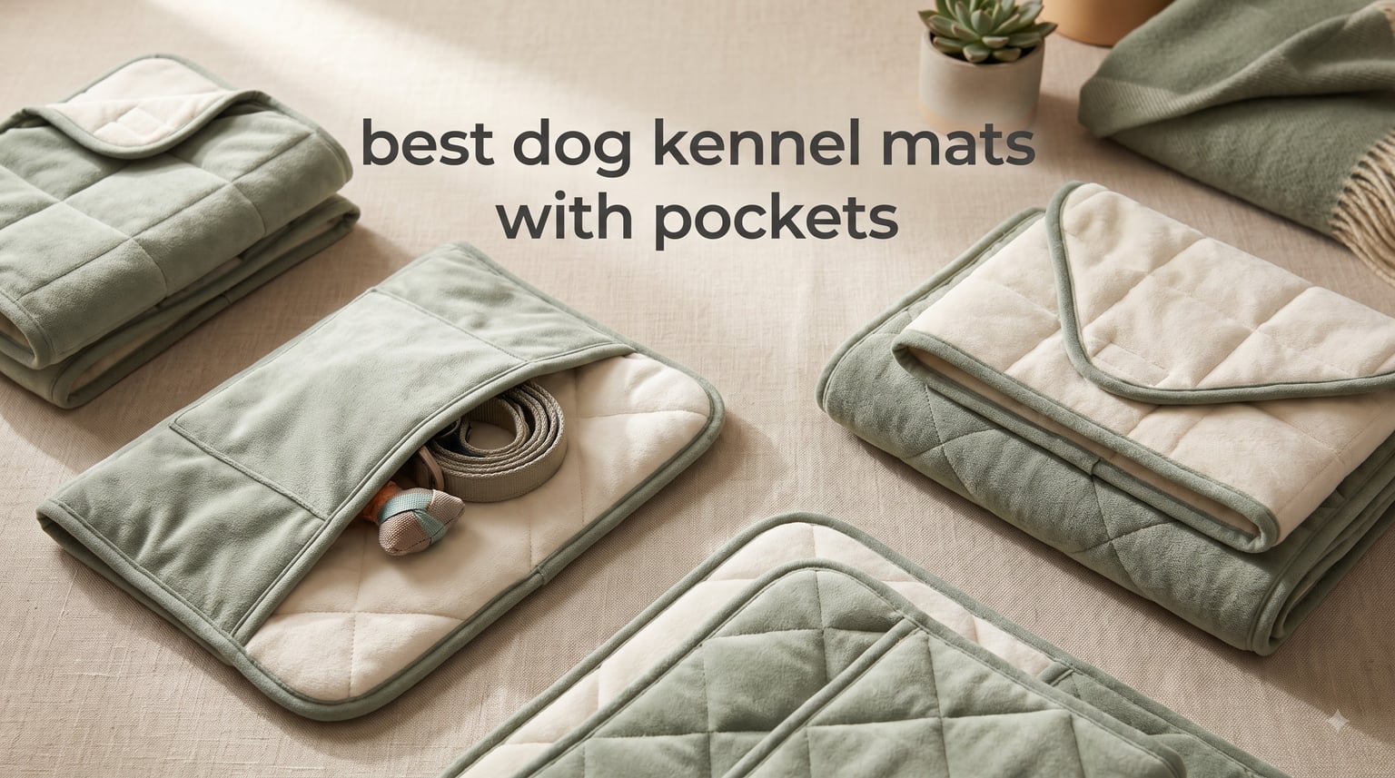 best dog kennel mats with pockets