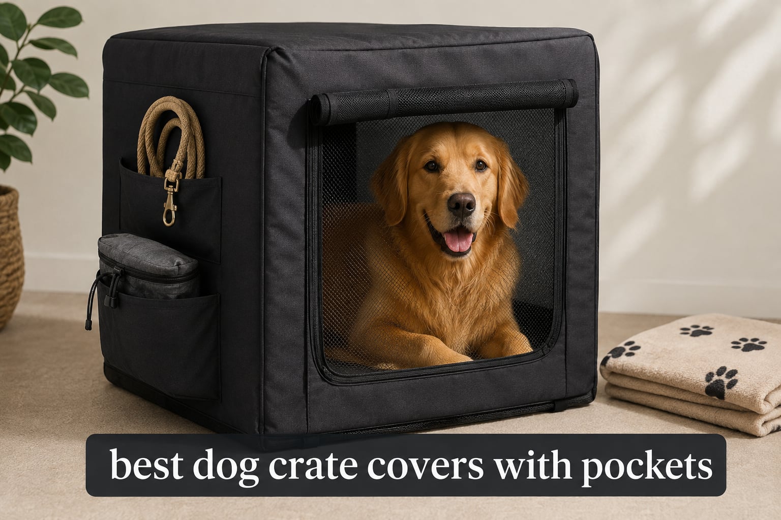 best dog crate covers with pockets