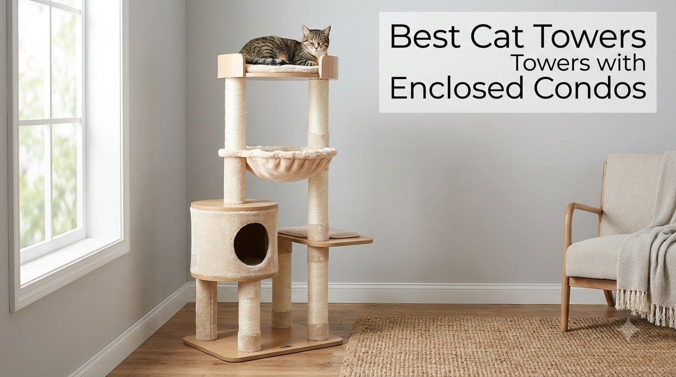 Best Cat Towers with Enclosed Condos