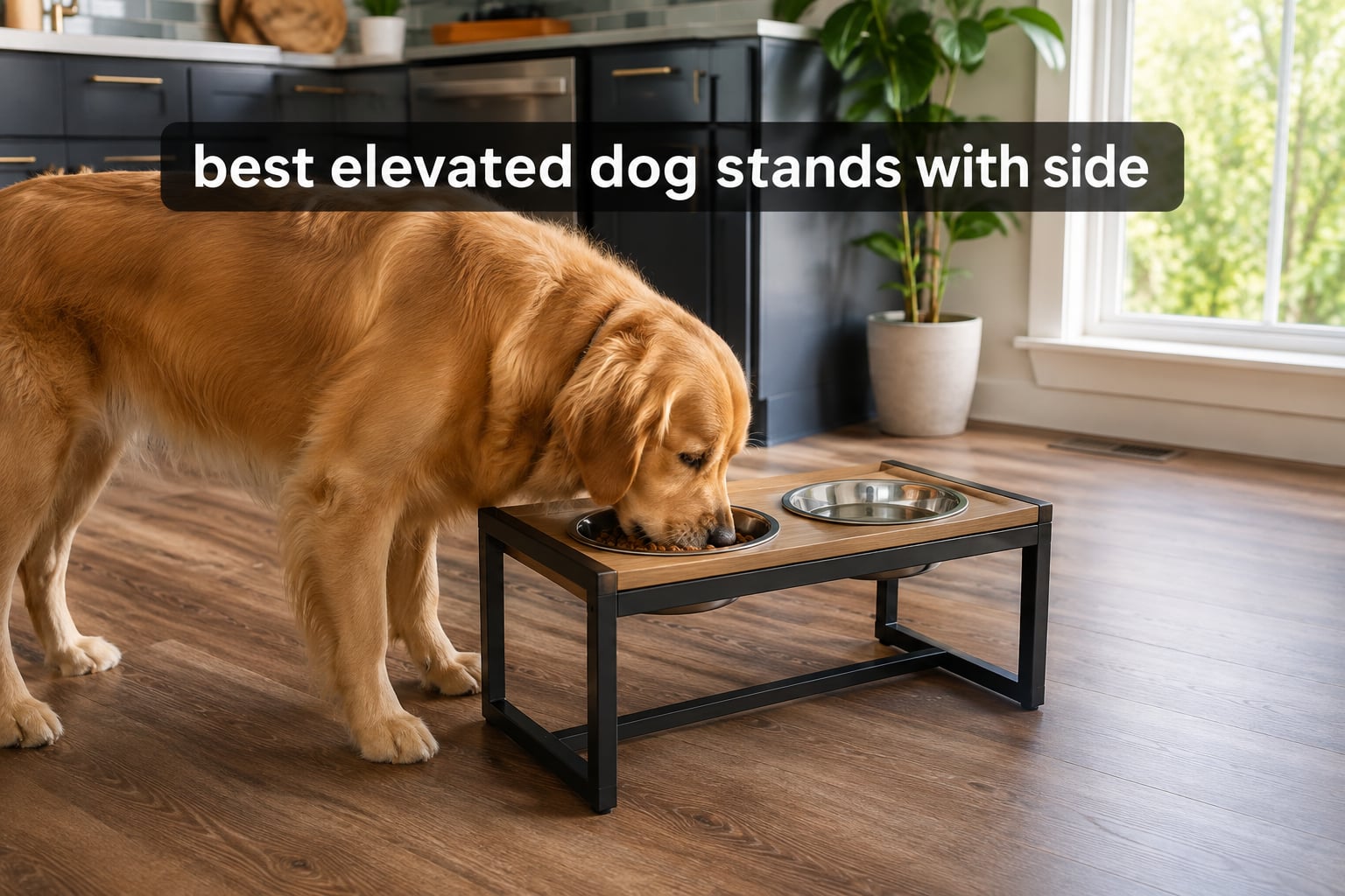 best elevated dog stands with side