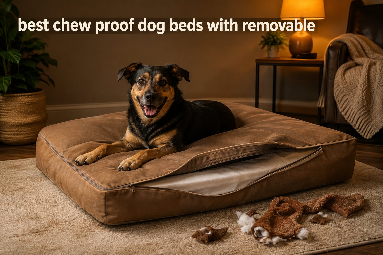 best chew proof dog beds with removable