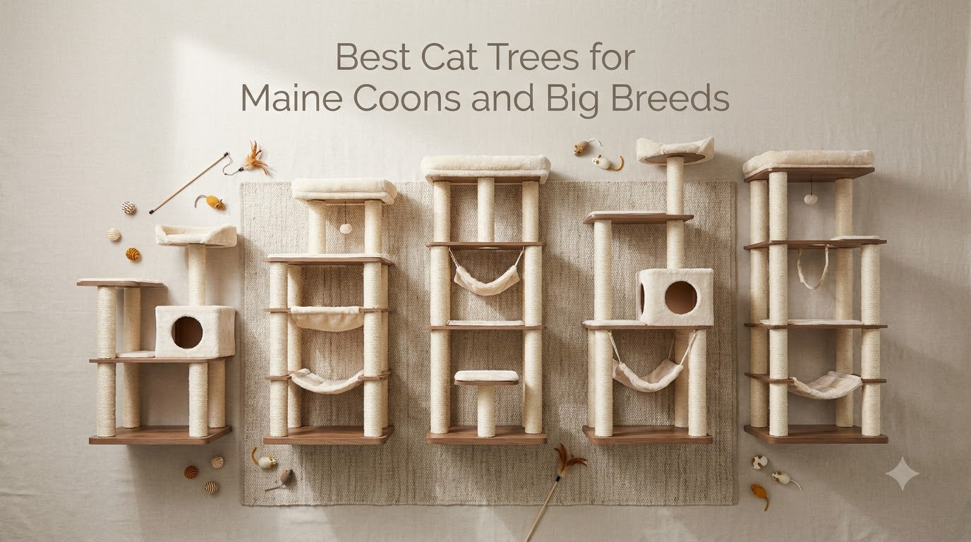 Best Cat Trees for Maine Coons and Big Breeds