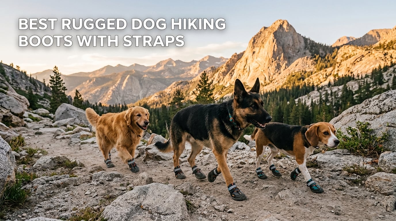 best rugged dog hiking boots with straps