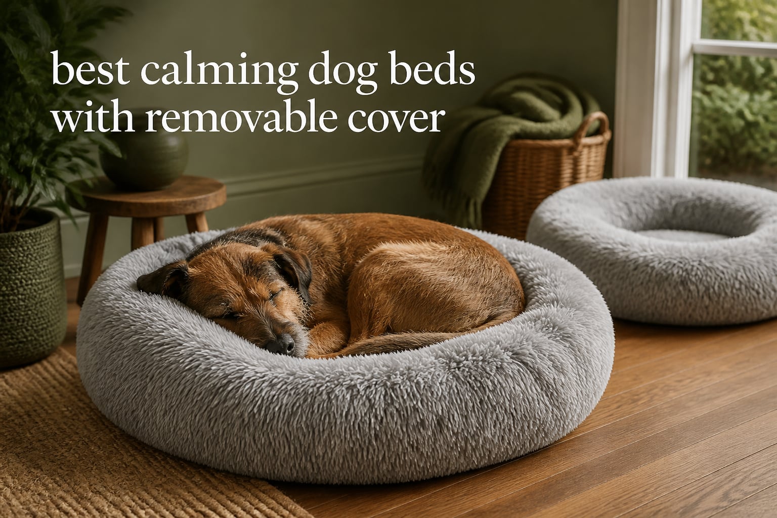 best calming dog beds with removable cover