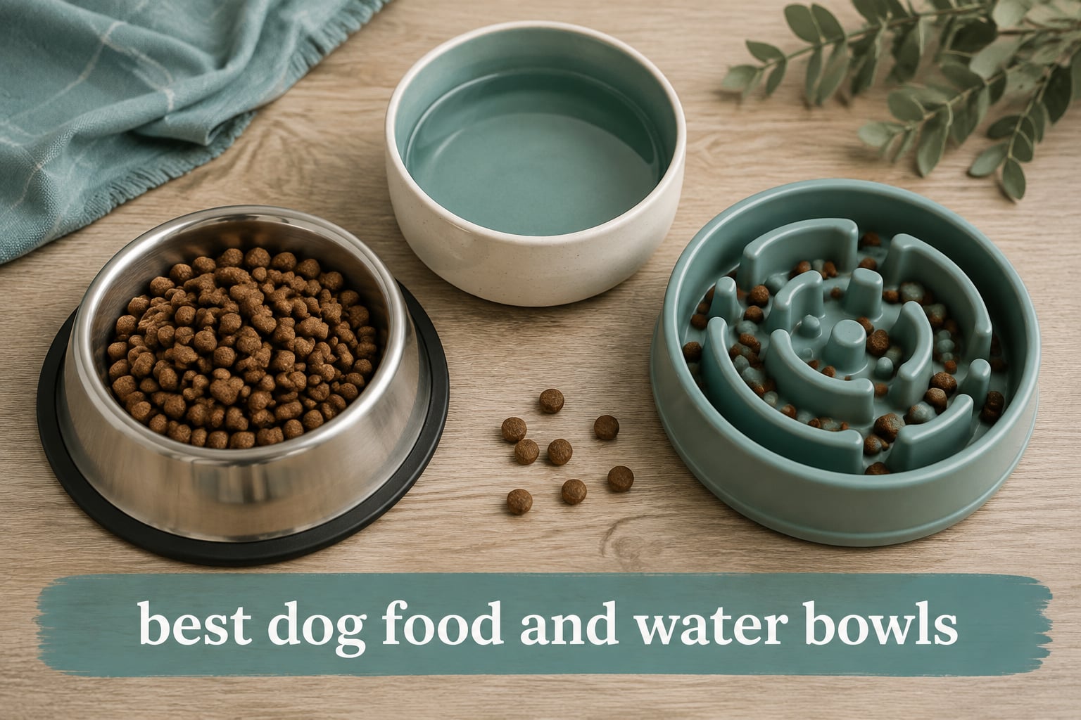 best dog food and water bowls