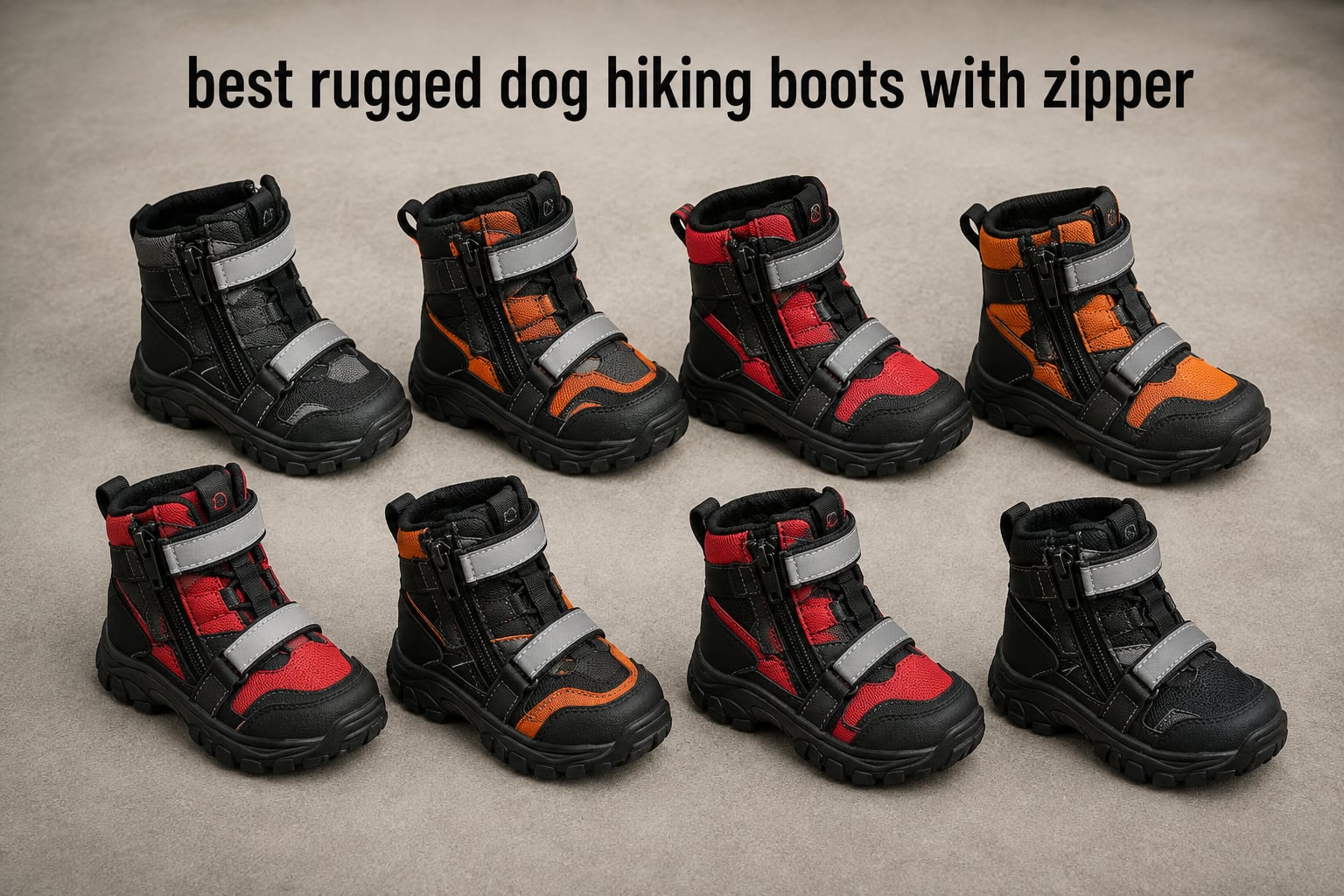 best rugged dog hiking boots with zipper