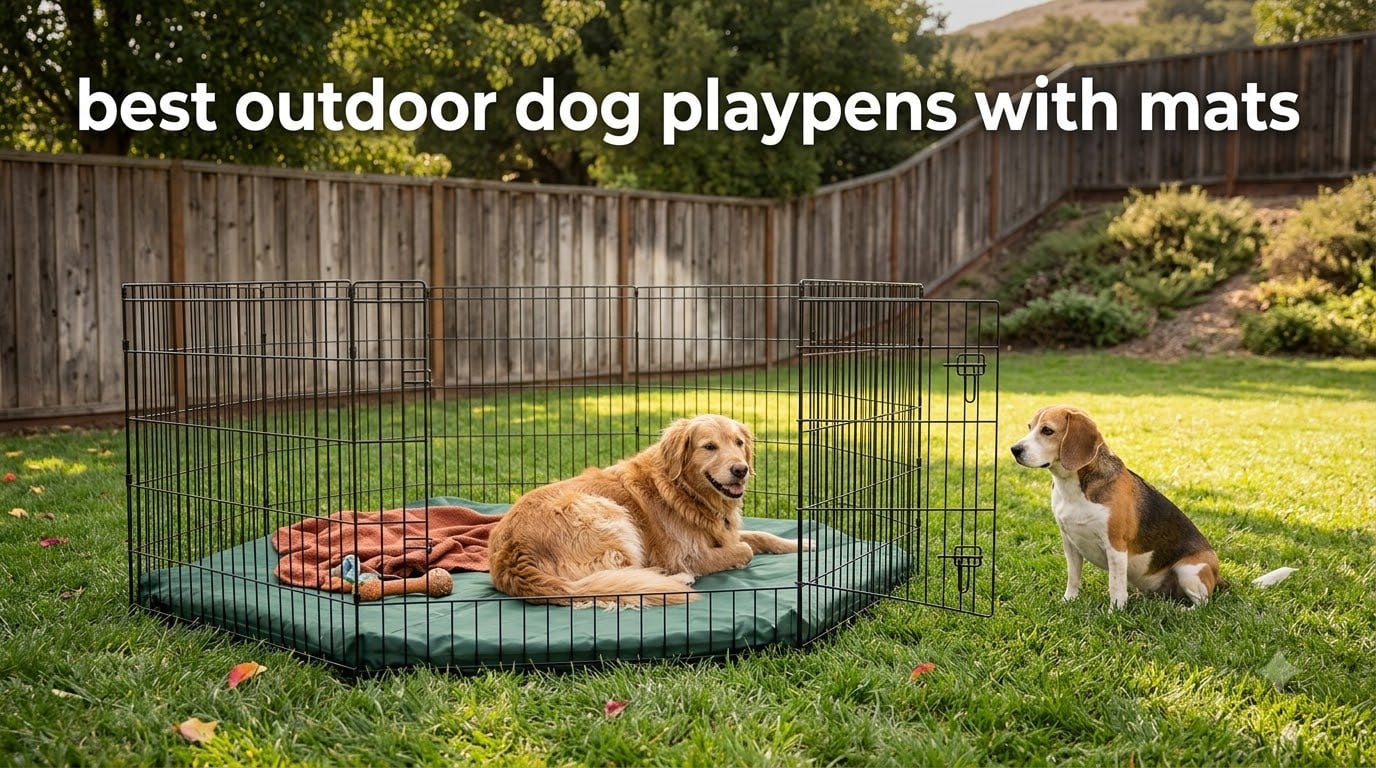best outdoor dog playpens with mats