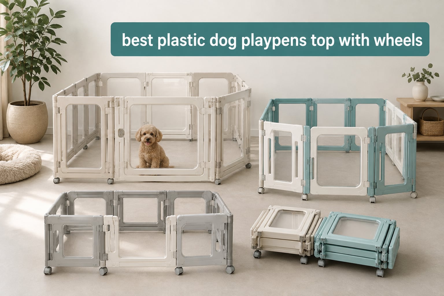 best plastic dog playpens top with wheels