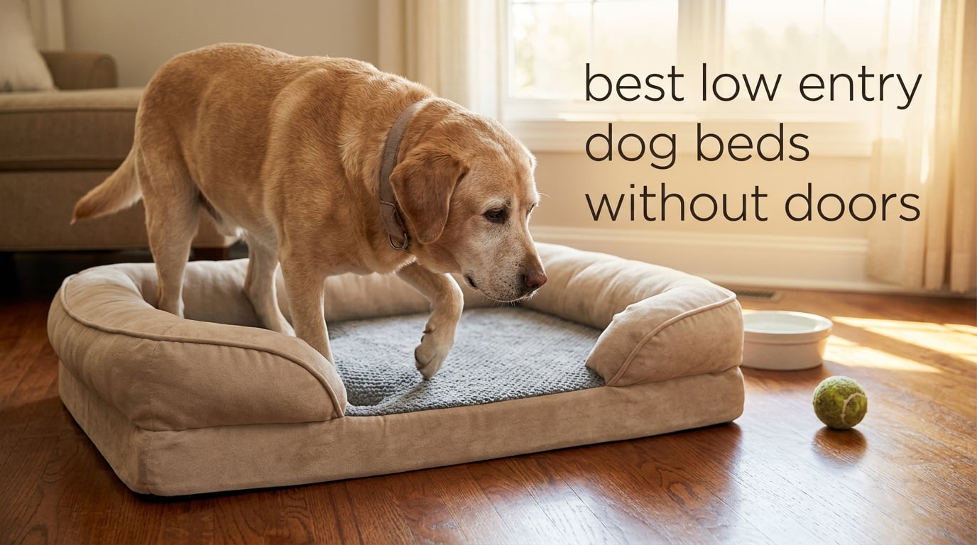 best low entry dog beds without doors