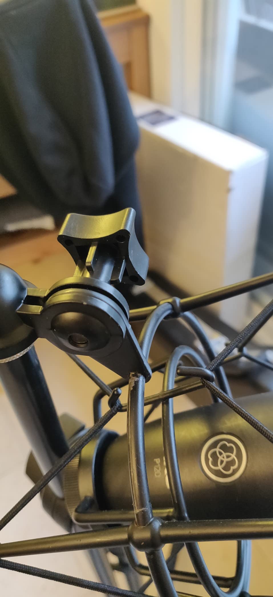 Microphone Shock Mount Mic Holder - Anti Vibration Spider Shockmount Compatible with Many Condenser Mics Like AT2020 MXL 770 MXL 990 Samson G Track Pro Rode Procaster NT1-A Neumann U87 etc. customer photo 2