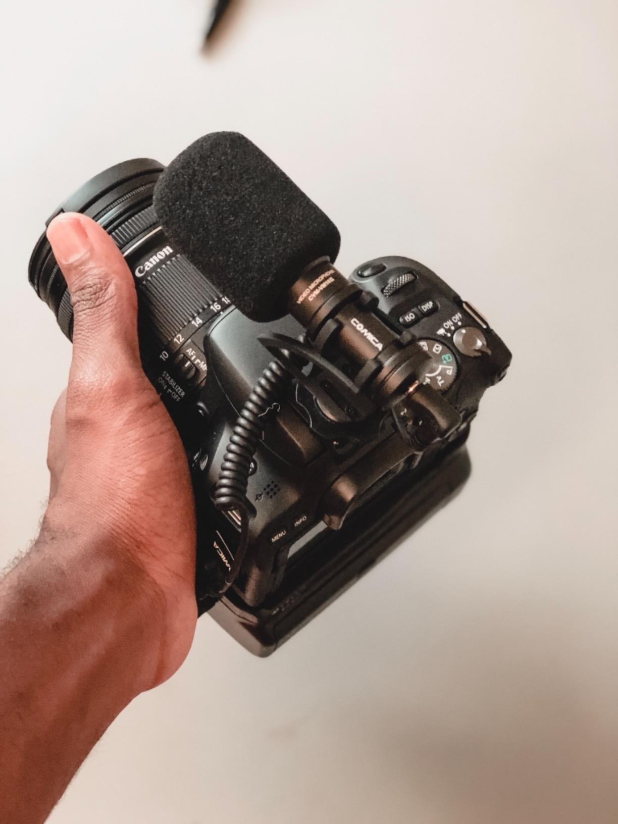 Camera Microphone,Comica CVM-VM10II Professional Video Microphone with Shock Mount, Deadcat,Compact Shotgun Mic Compatible with iPhone,DSLR Camera,Android Smartphones- Perfect for TikTok YouTube Vlog customer photo 2