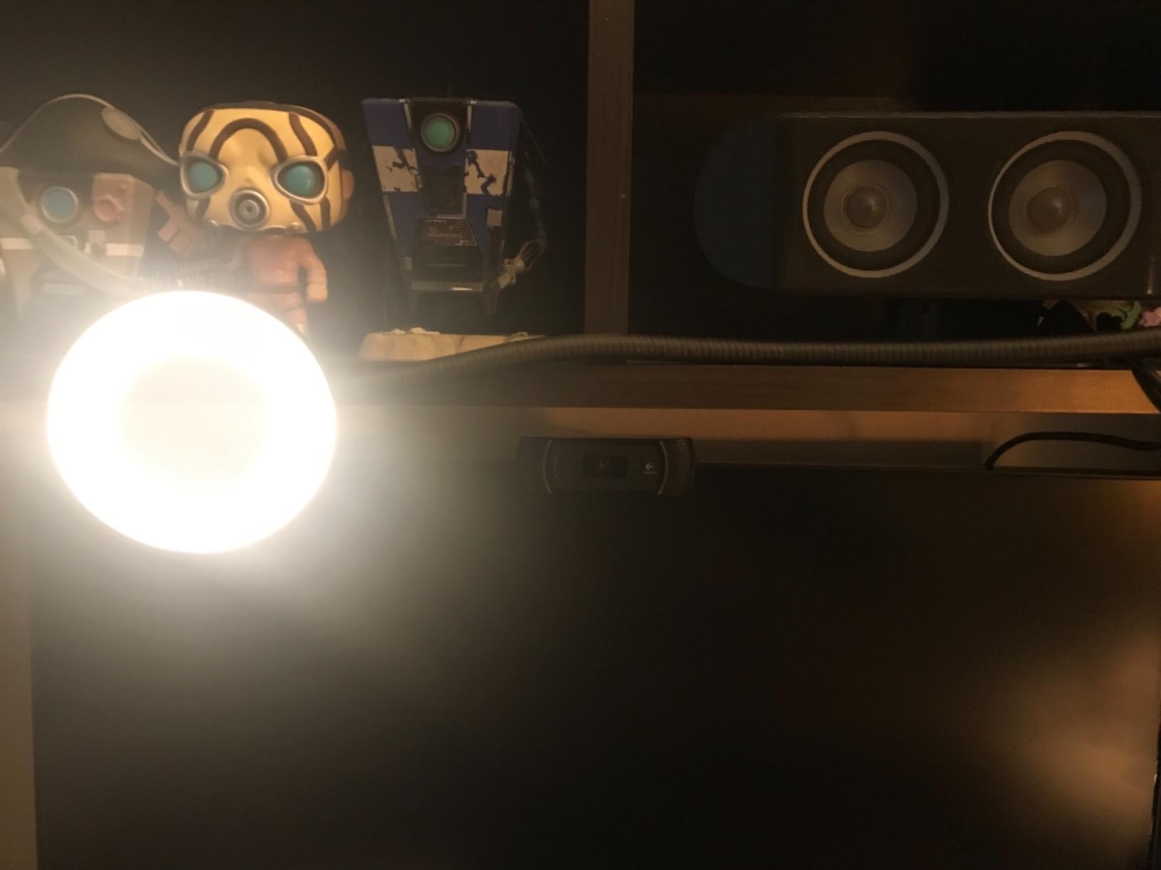 Webcam Light Stand for Live Stream, Selfie Ring Light with Webcam Mount for Logitech C925e, C922x, C930e,C922,C930,C920,C615,Brio 4K customer photo 2