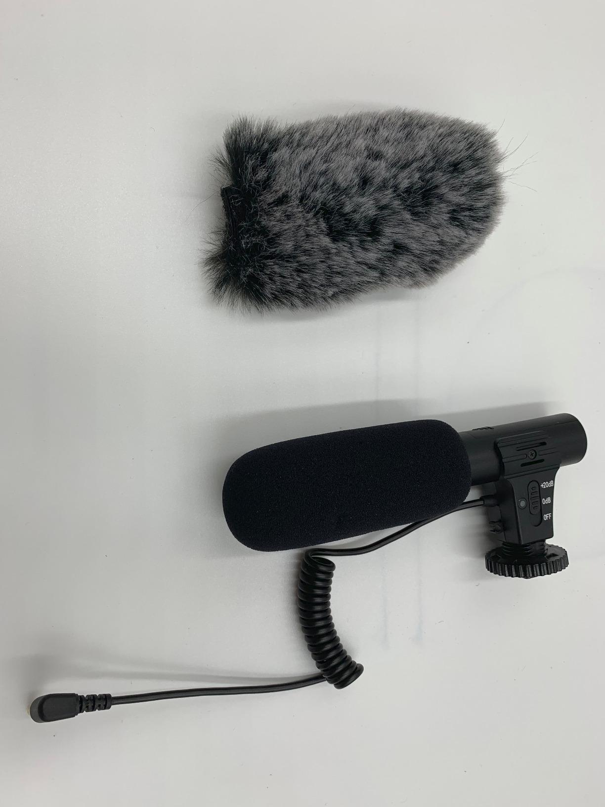 Camera Microphone, Video Microphone for DSLR Close Interview Shotgun Mic for Canon Nikon Sony Fuji Mic with Windscreen, Compatible with Camera with 3.5mm (1/8
