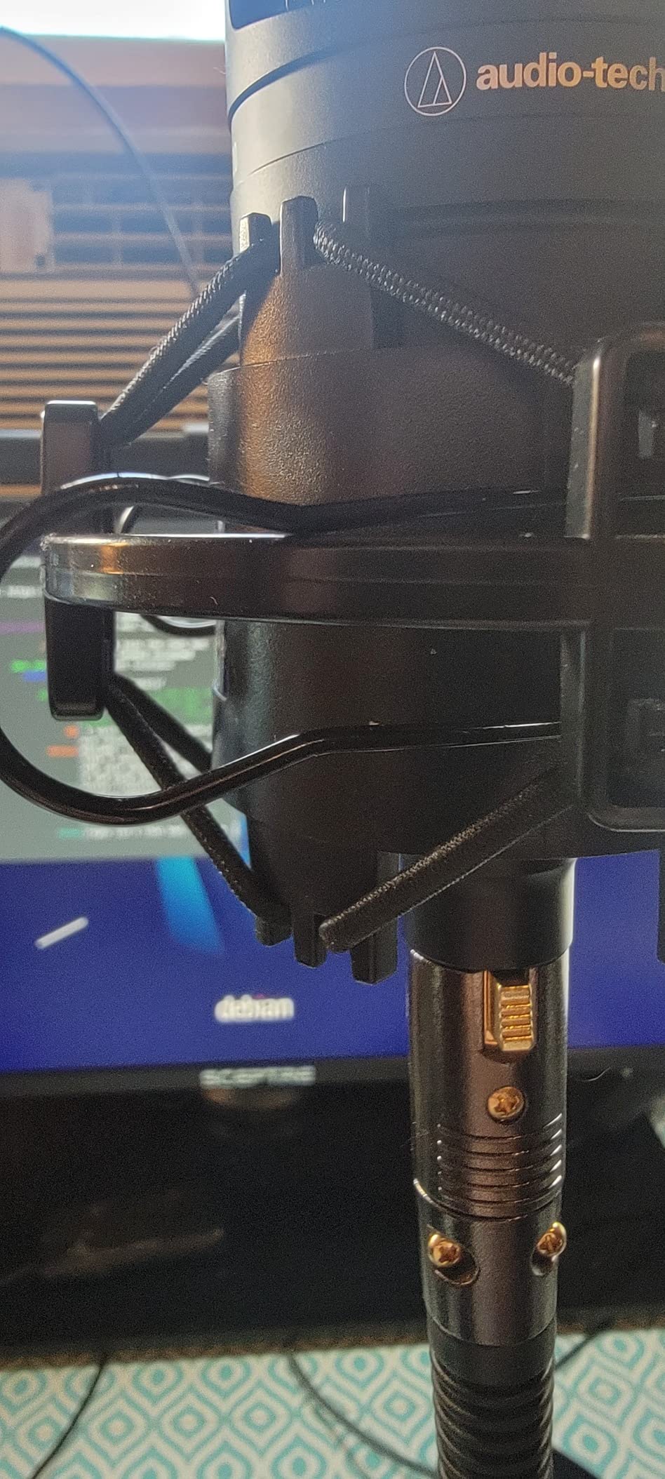 YOUSHARES AT2020 Shock Mount, Microphone Shock Mount Reduces Vibration Noise for Audio Technica AT2020 AT2035 ATR2500 Condenser Mic customer photo 1
