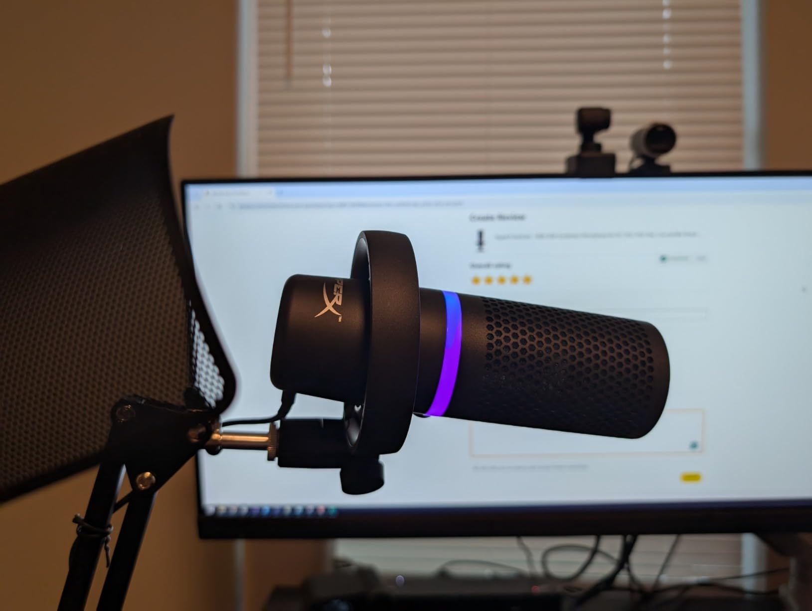 HyperX DuoCast – RGB USB Condenser Microphone for PC, PS5, PS4, Mac, Low-profile Shock Mount, Cardioid, Omnidirectional, Pop Filter, Gain Control, Gaming, Streaming, Podcasts, Twitch, YouTube, Discord customer photo 1