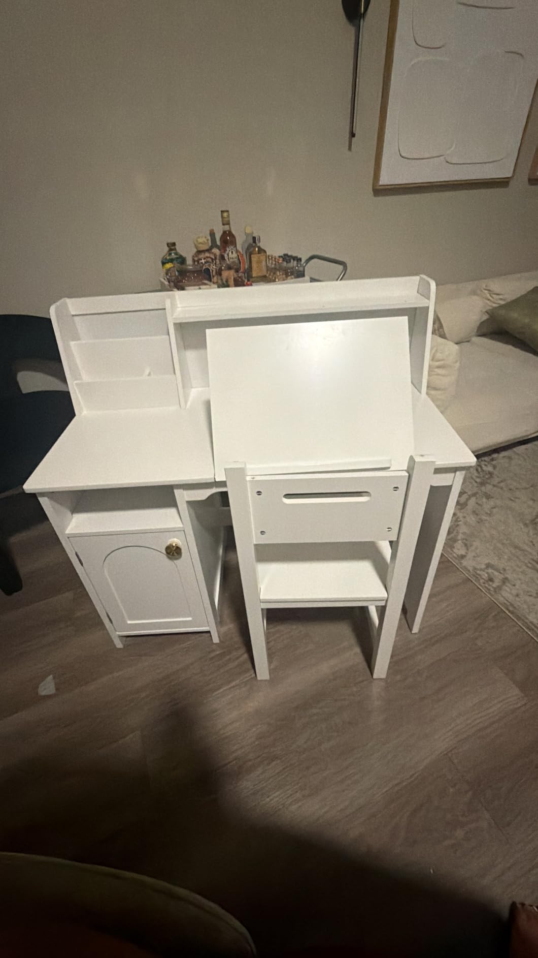 Treocho Kids Study Desk and Chair Set with Tiltable Desktop for 5-12 customer photo 1
