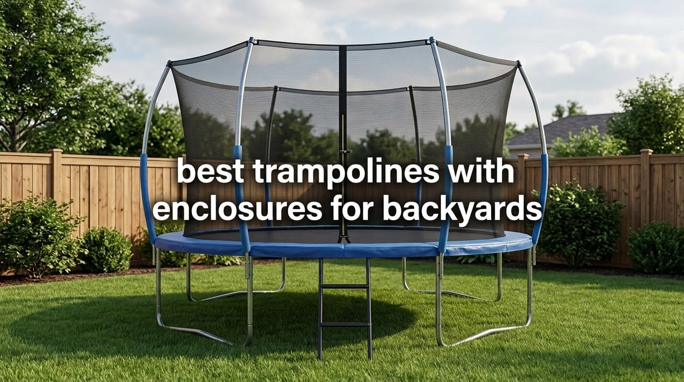 best trampolines with enclosures for backyards